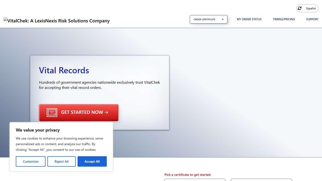 Order Your Official Vital Records Online